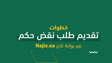 إجراءات الاعتراض على حكم قضائي عبر ناجز
