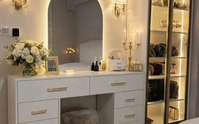 غرفة نوم خشبية مفصلة حسب الطلب