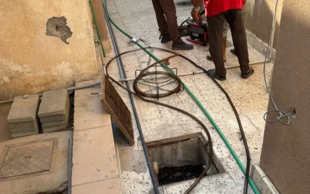 فحص ماسورة صرف بالكاميرا